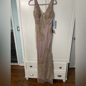 NEW with tags long dress with lace detail